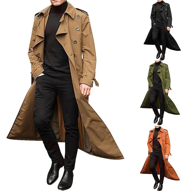Men’s European Style Extended Windbreaker – Casual Jacket