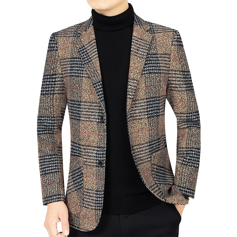 Men’s Casual Suit Jacket – Spring Dad Wear, Easy-Care Style