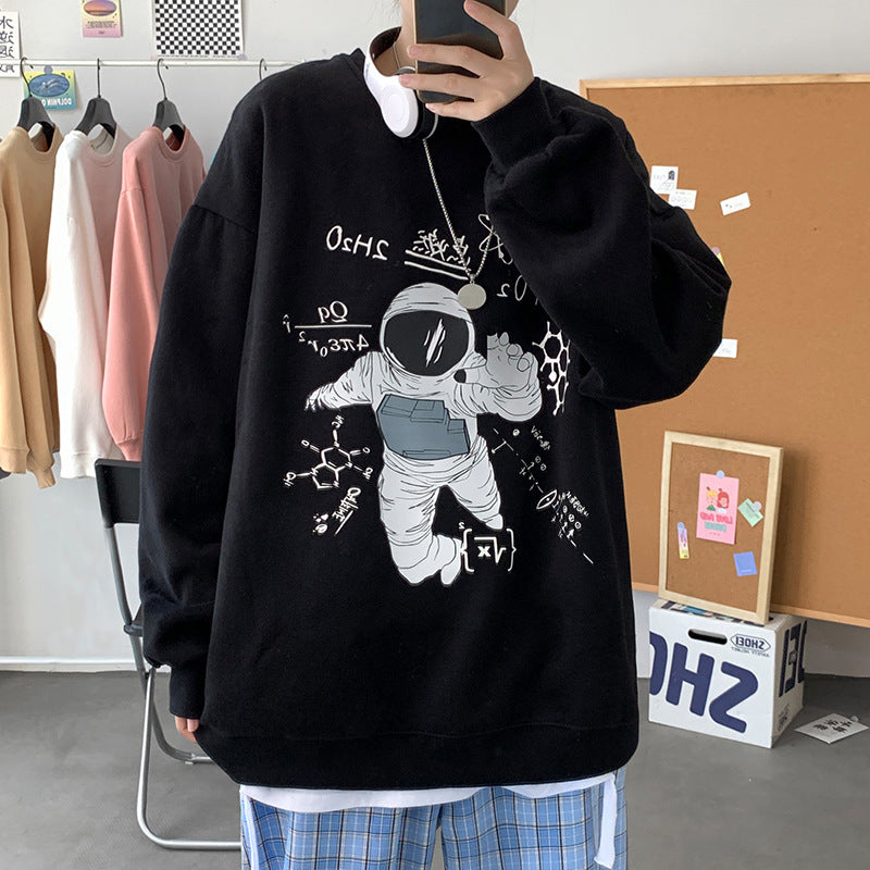 Oversize Fleece-Lined Crewneck Sweatshirt – American Style