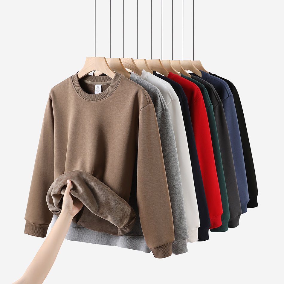 Men’s Heavyweight Cotton Round Neck Korean Style Sweatshirt