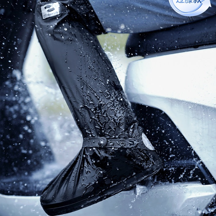 Waterproof High-Tube Rain Shoe Covers – Non-Slip Hiking Shoes
