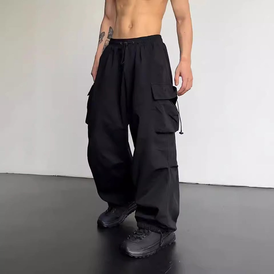 Men’s Quick-Dry Parachute Pants – Summer 2024 Wide Leg