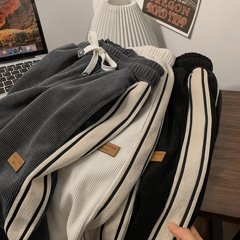 Corduroy Loose Straight Pants Teens Fashion