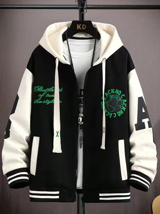 Boys’ Spring-Autumn Baseball Jacket – Teen & Junior Style