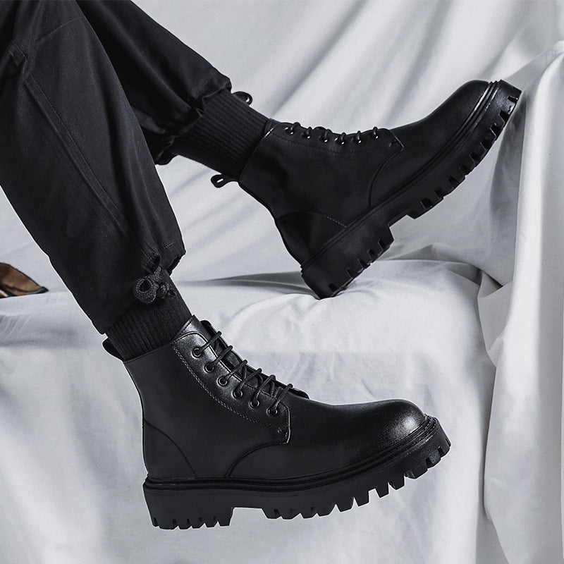 British Martin Boots – Soft Leather Mid-Top Shoes