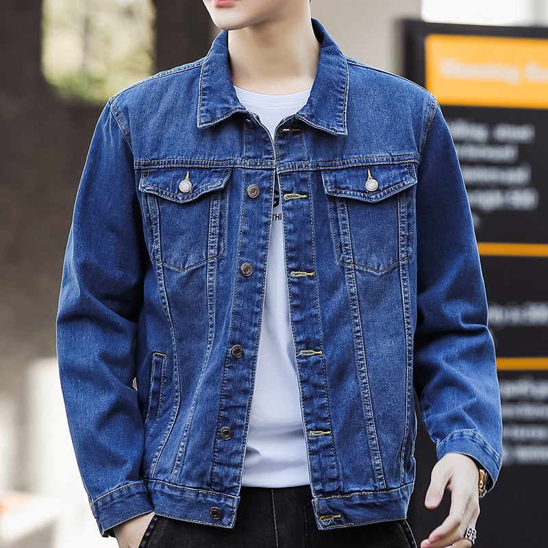 8007 Men's Denim Coat – Casual Spring & Autumn Work Jacket