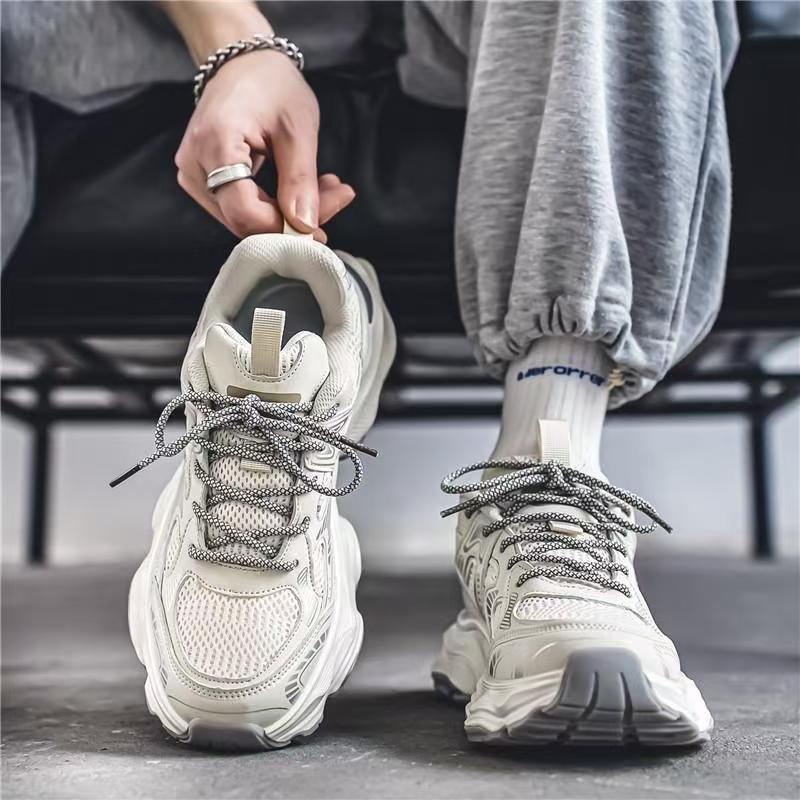 Men’s Mesh Running Shoes – Summer Breathable Heightening Casual Sneakers