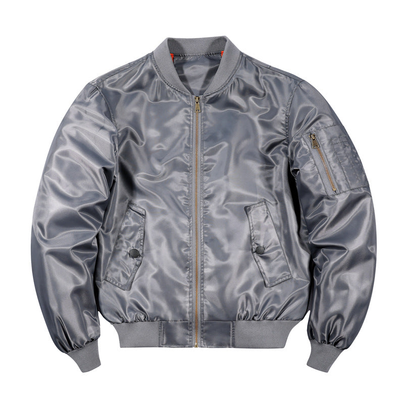 Men’s Stand Collar MA-1 Pilot Jacket – Spring & Autumn