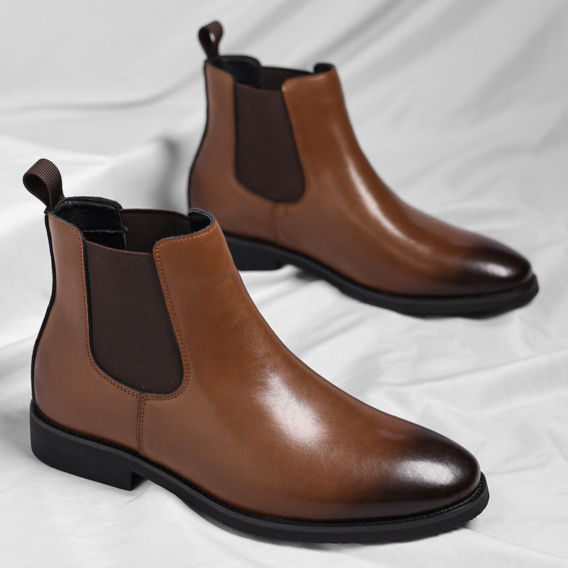 British Retro Chelsea Martin Boots Men’s Large Velvet Leather