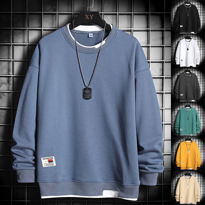 Boys’ Trendy Sweatshirt – Fake Two-Piece Pullover