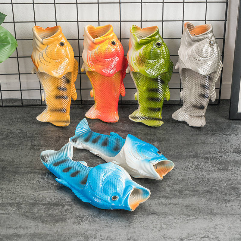 Fish Slippers Men’s Funny Non-Slip Trendy Salted Fish Sandals