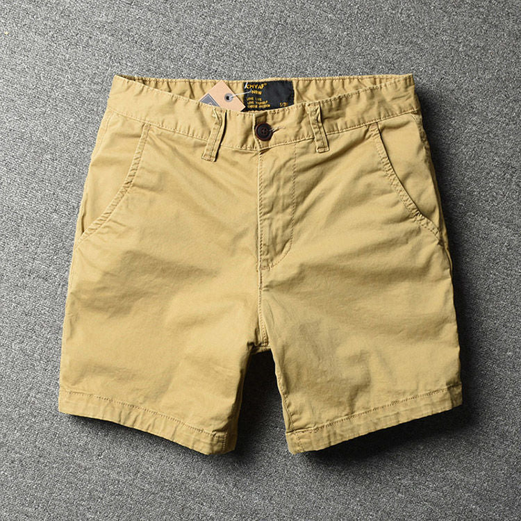 American-Style Men’s 3/4 Cotton Summer Casual Shorts