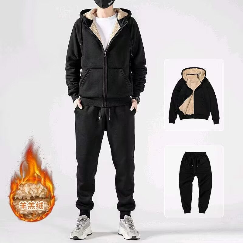 Chaolun Lambskin Fleece Tracksuit – Rugged & Warm