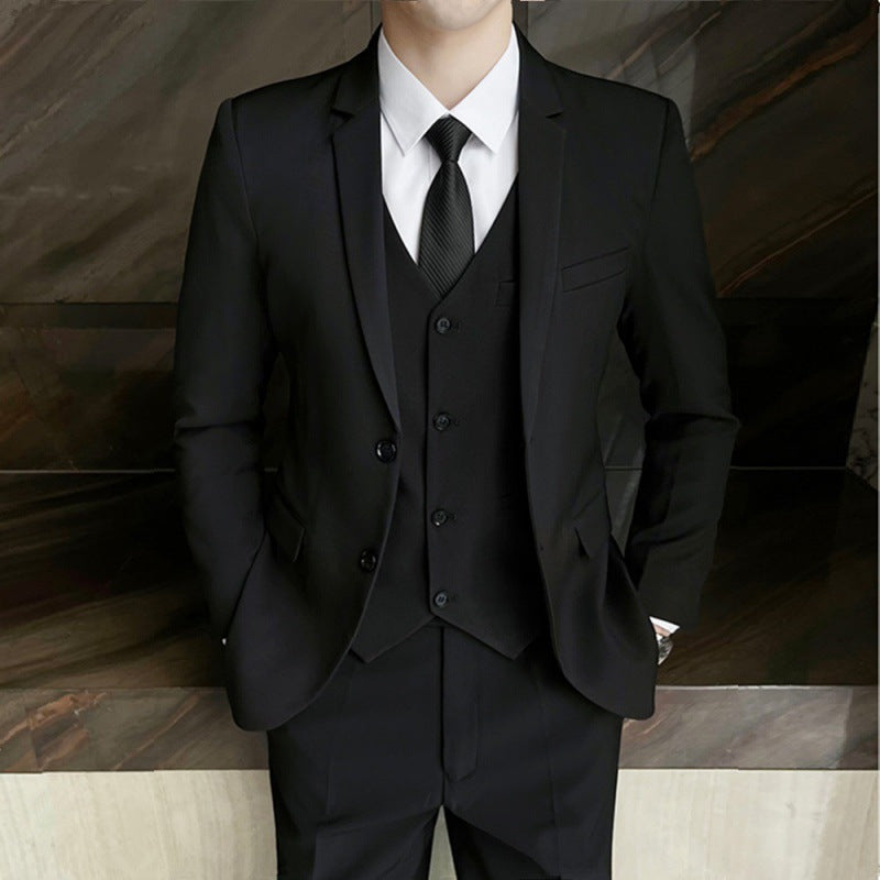 Men’s Slim-Fit Wedding Suit Jacket – Korean High-End Style