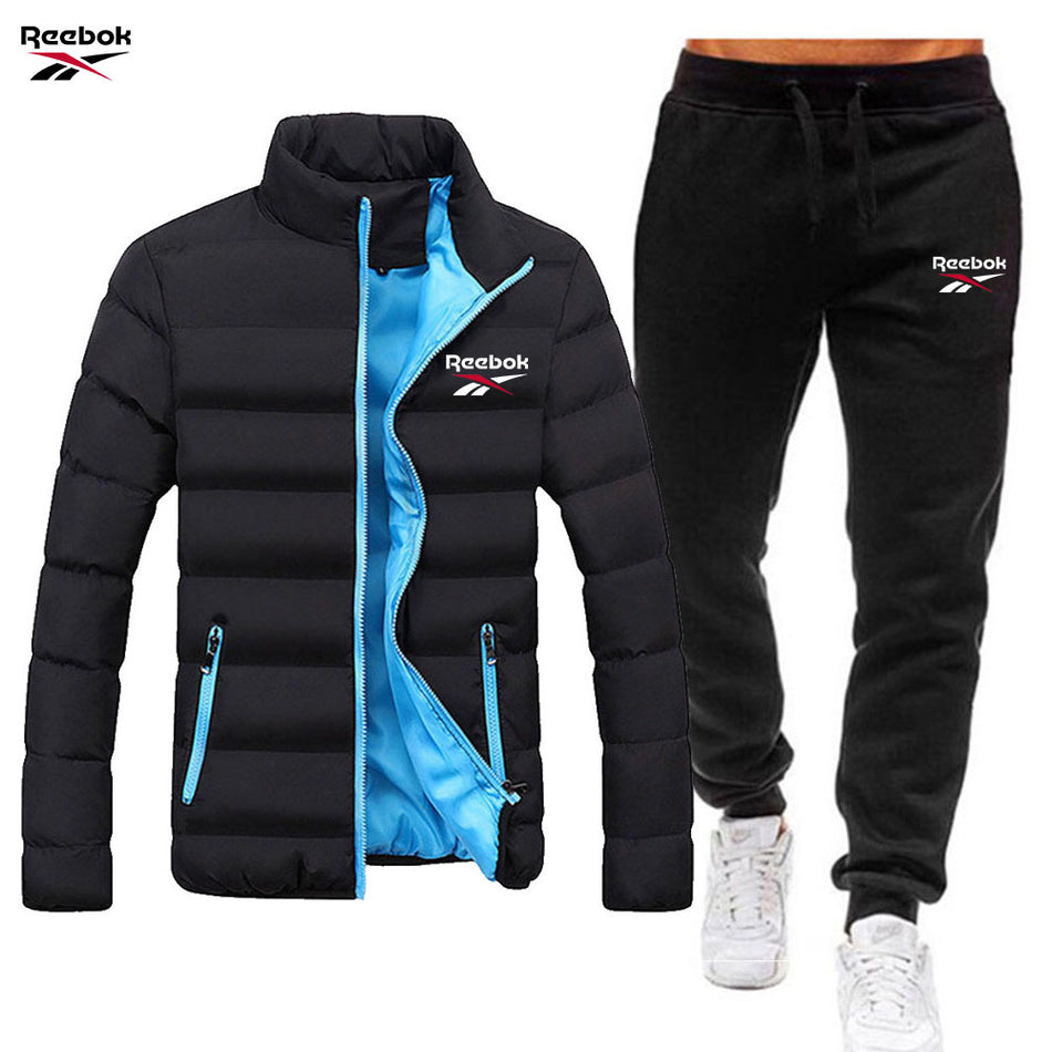 Men’s Winter Fleece Pants Set – Casual Thick Warm Cotton Outfit