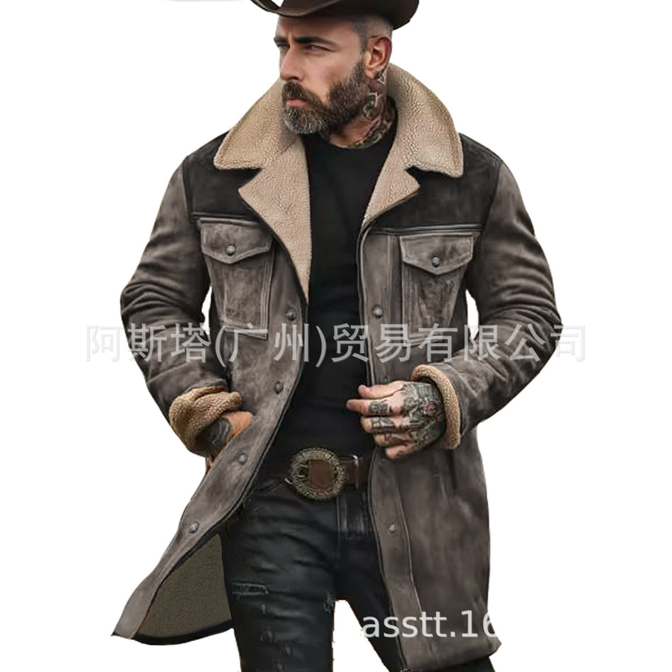 2024 Thick Fleece-Lined Men’s Coat Plus Size