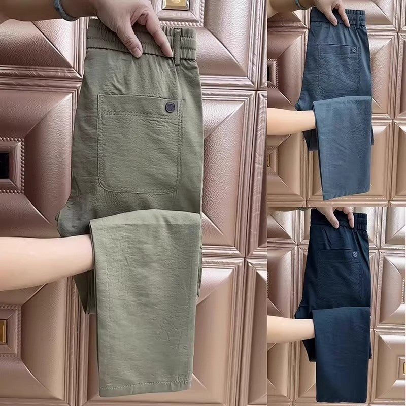 Summer Thin Cotton Pants Men Breathable