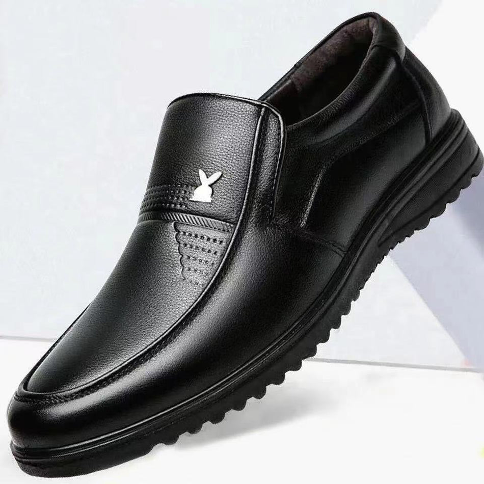 Men’s Casual Leather Shoes Autumn Winter Anti-Slip