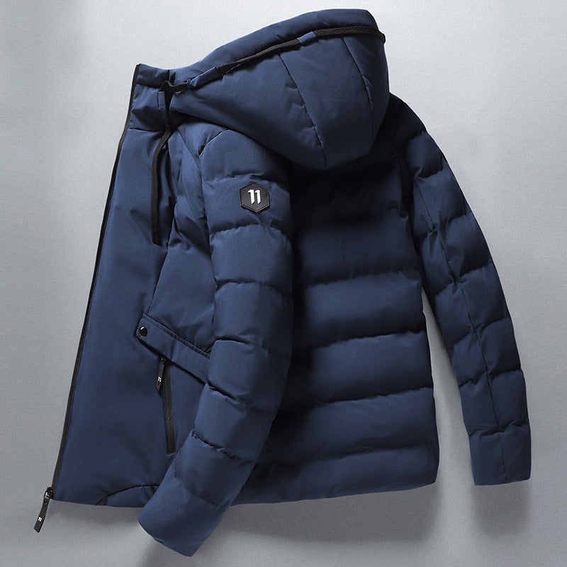 Men’s 2022 Solid Color Cotton-Padded Jacket – Thickened Winter Coat