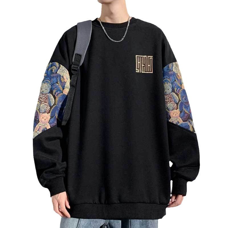 Men’s Embroidered Sweatshirt National Style Spring & Autumn