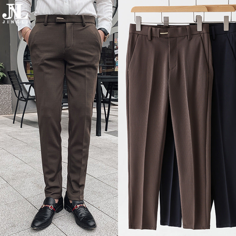 Men’s Business Casual Pants – Slim Korean Style Spring Trousers