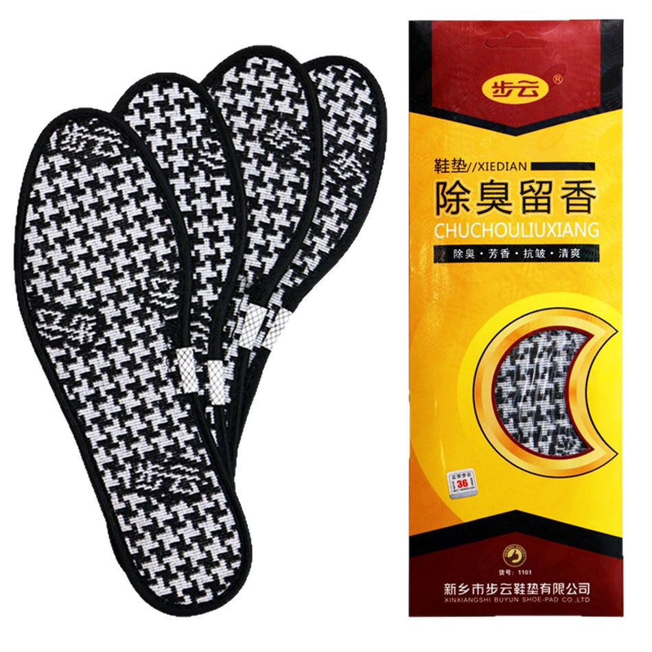 Buyun 1101 Deodorant Insoles for Men, Sweat-Absorbent, Breathable, Deodorant and Fragrance-Retaining Medicinal Sports Insoles for Women in Summer