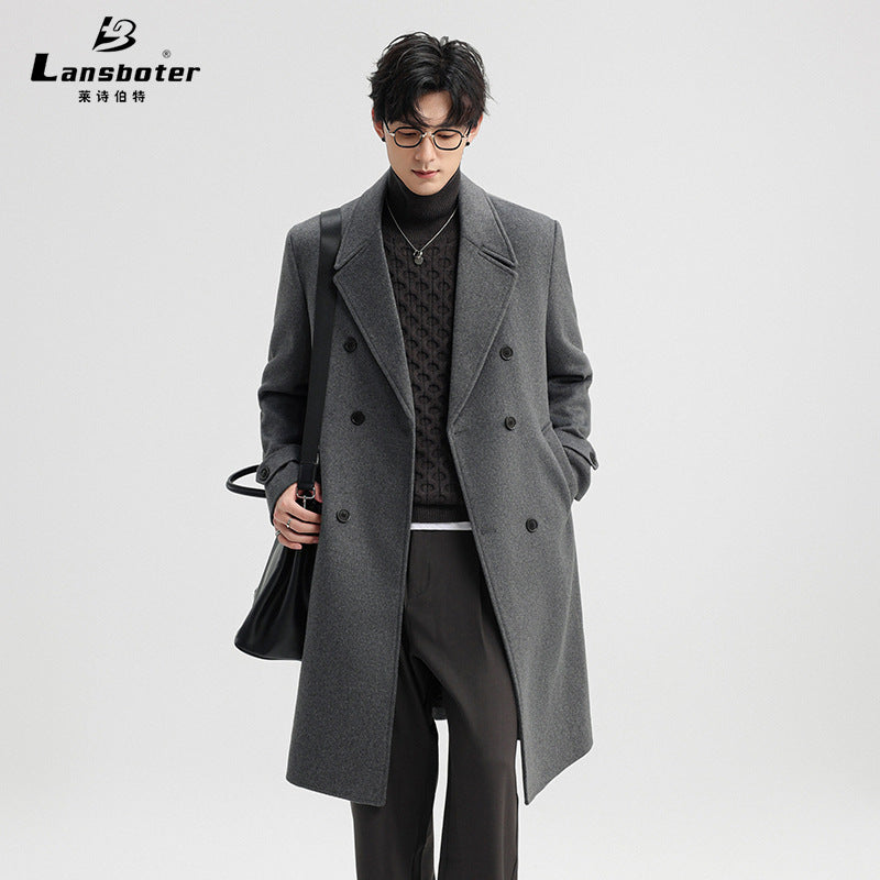 Men’s Business Trench Coat – Slim Mid-Length Cadre Jacket
