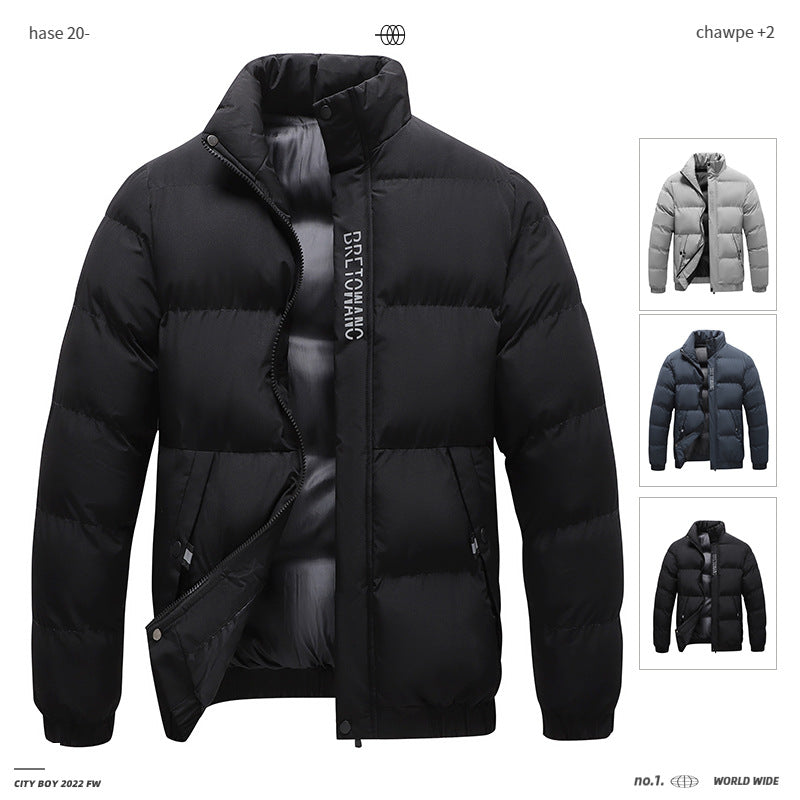 Men’s 2022 Slim-Fit Cotton-Padded Jacket – Fleece-Lined Winter Coat